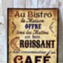 33cm French Bistro Café Sign Metal Wall Plaque, thumbnail 5 of 7