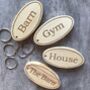 Custom Made Wooden Key Rings, thumbnail 1 of 5