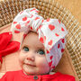 Girls Red Romper Baby Valentines Outfit, thumbnail 4 of 5