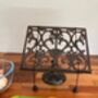 Brown Cast Iron Cook Book Holder Kitchen Recipe Stand, thumbnail 4 of 6