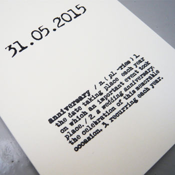 Personalised Anniversary Date Card, 4 of 4