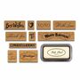 Set Of 10 Greetings Rubber Stamps By Cavallini And Co, thumbnail 3 of 4