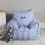 Personalised Childs Blue Stripe Bean Bag Chair, thumbnail 1 of 2