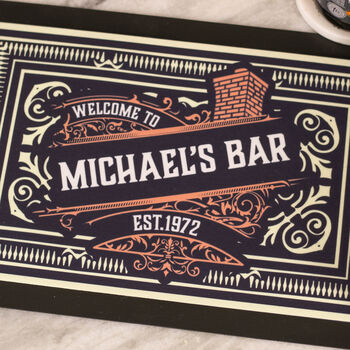 Personalised Brewery Bar Runner Gift For Dad's Home Bar, 7 of 7