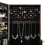 Standing Mirror Jewellery Cabinet, Lockable Armoire, thumbnail 5 of 9