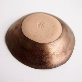 A Handmade Wedding Gold Heart Ceramic Ring Dish, 6 of 11