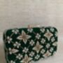 Emerald Green Velvet Handcrafted Clutch Bag, thumbnail 5 of 9