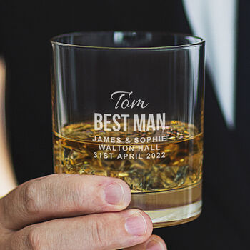 Personalised Best Man Wedding Glass, 2 of 12