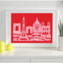 Paris Skyline Typography Print, thumbnail 4 of 6