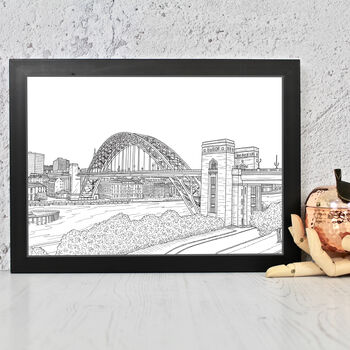 The Tyne Bridge Newcastle Drawing Art Print, 10 of 10