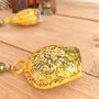 Mustard Yellow Traditional Indian Hand Painted Cow Bell, thumbnail 6 of 9