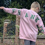 Personalised Extra Large Varsity Name Jumper, thumbnail 1 of 4