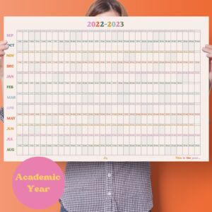 2021-22 Pink Academic Mid-Year Planner Large A1 Wall Chart