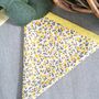 Bunting In Butter Yellow With Ditsy Floral Flowers. Bunting Flags Girls Bedroom, Personalised Baby Room Garland Name Banner, thumbnail 7 of 12