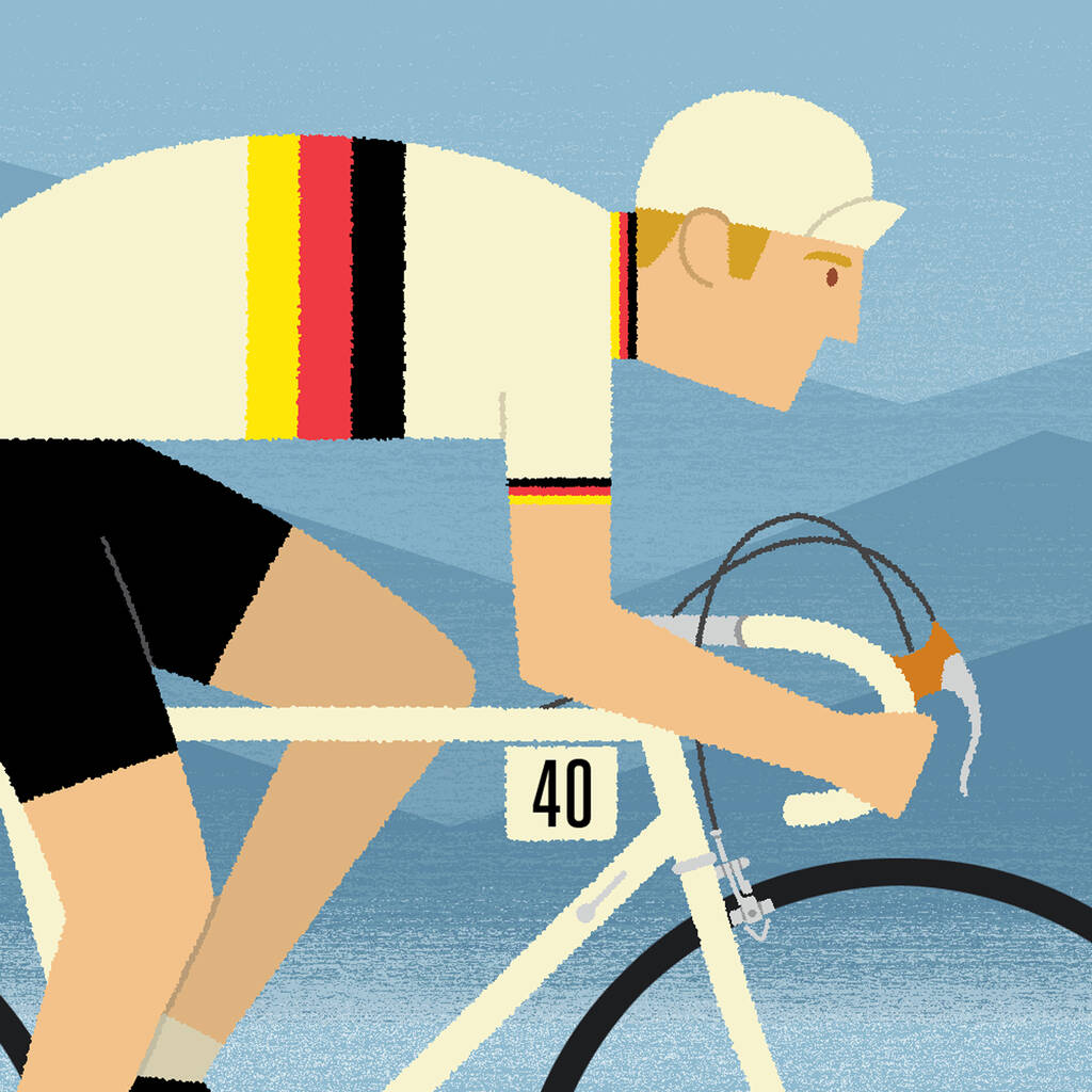 personalised cycling art print national team jerseys by gumo ...