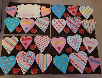 Valentines Colourful Heart Cookies Large, 3 of 3