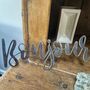 'Bonjour' Metal Word Sign Wall Art Decoration, thumbnail 1 of 6