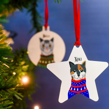 Personalised Cat Christmas Jumper Tree Decoration, 11 of 12