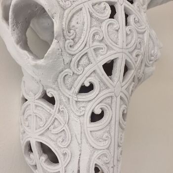 Filigree Faux Skull With Horns, 4 of 6