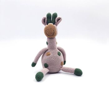 Handmade Giraffe Taupe Fair Trade Toy, 2 of 3