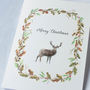 Stag And Wreath Christmas Card, thumbnail 5 of 5