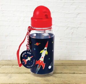 Personalised Spaceship Water Bottle, Space School Bottle, Kids Rocket Drink  Bottle, Boys School Flask, Kids Children Student Drinks Cup 