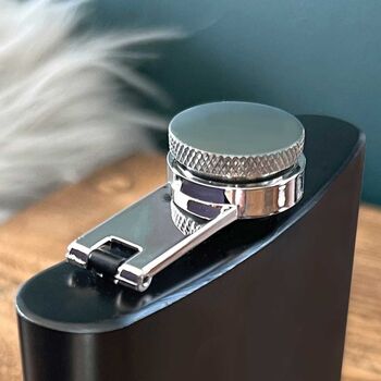 Personalised Matte Black 6oz Hip Flask Wedding, Groomsmen And Milestone Birthday Gift, 11 of 12