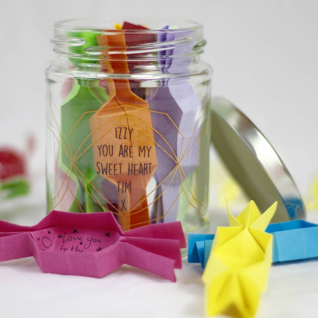 Personalised Origami Sweet Message Jar By Be Ecycle ...