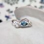 Dainty Pearl And Blue Topaz Ring, thumbnail 1 of 8