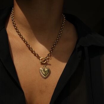 Sacred Heart Pendant Necklace, 10 of 12