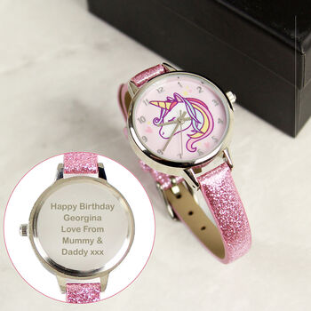 Personalised Unicorn Glitter Watch Gift, 3 of 4