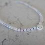 Rainbow Gemstone Mother Of Pearl Smiley Face Necklace, thumbnail 4 of 7