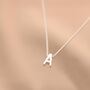 Sterling Silver Letter Charm Personalised Necklace, thumbnail 3 of 6