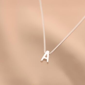 Sterling Silver Letter Charm Personalised Necklace, 3 of 6