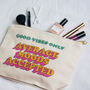 'Average Moods Accepted' Funny Cosmetic Bag, thumbnail 3 of 5