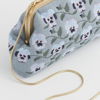 Pansy Victoriana Blue Clutch, 6 of 7
