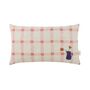 Vibes Rectangular Cushion Pink Windowpane Tulips, thumbnail 1 of 3