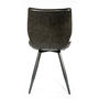 Lola Ribbed Dining Chair Grey Vegan Leather Set Of Two, thumbnail 3 of 6