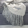 Personalised Long Tassel Luxury Blanket, thumbnail 4 of 5