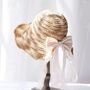 Monaco Cream Rose Ombré Ribbon Bow Straw Hat, thumbnail 1 of 5