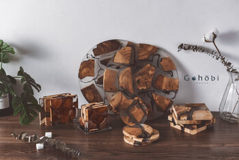 Handmade Wood Resin Placemats Luxury Epoxy, 6 of 8