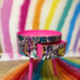Hot Pink And Orange Leopard Print Round Bedside Table, thumbnail 2 of 7