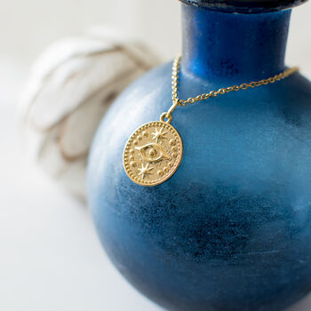 Evil Eye Coin Necklace, 5 of 8