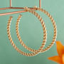 Large Spiral Hoops In Gold And Silver, thumbnail 1 of 2