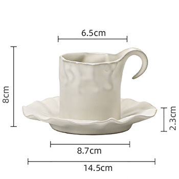 Leafy – Artistic Ceramic Cup And Saucer Set, 4 of 4