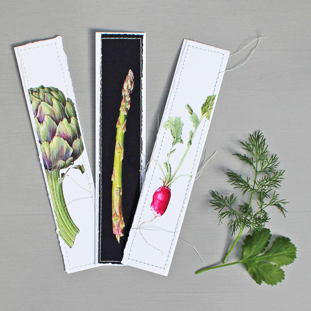 Botanical Bookmarks With Vegetable Illustrations, 1 of 6