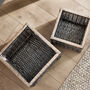 Set Of Two Square Wicker Storage Baskets, thumbnail 3 of 7