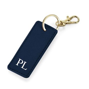 Personalised Saffiano Faux Leather Bag Charms Key Chain Keyring, 4 of 8