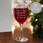 Personalised Runs On Wine And Christmas Cheer Wine Glass Gift Boxed – Christmas Gift Idea, thumbnail 1 of 5