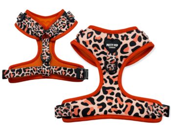 Orange Marmalade Leopard Print Dog Harness, 8 of 8
